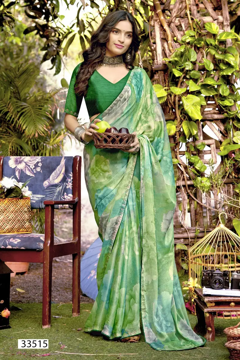Dhanishtha By Vallabhi Brasso Printed Daily Wear Saree Orders In India
